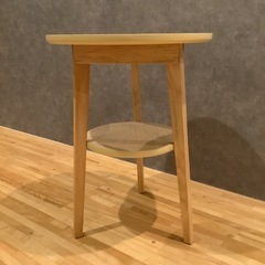 【ネット決済】木製ミニ丸テーブル