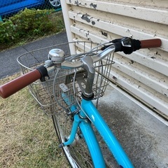 【中古】自転車22インチ水色