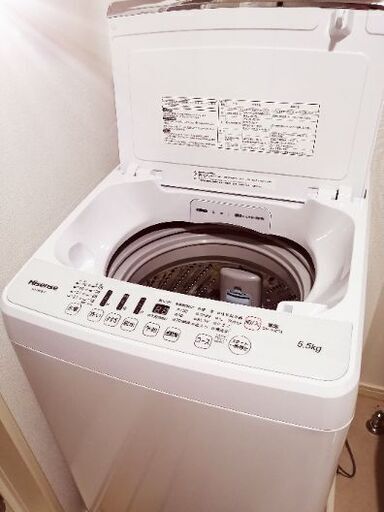 ❤️完売❤️感謝いたします配達料込み＆旧洗濯機引取5.5kgほぼ新品⏩乾燥機能✨配送可2022年3月から時々使用【未開封で新品の】取り扱い説明書と、部品付き多機能型の全自動洗濯機5.5kg有料配送可能ですとても綺麗な新しい洗濯機です