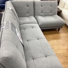 KK-16【新入荷　アウトレット】コーナーソファ3点セット　グレー