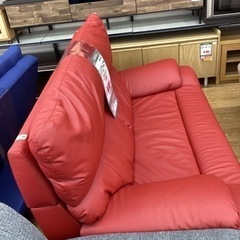 KK-18【新入荷 リサイクル品】ハイバック 2シーターソファ 赤