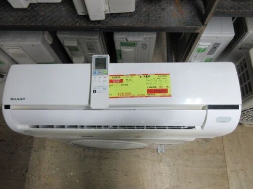 K03615　シャープ　 中古エアコン　主に8畳用　冷房能力　2.5KW ／ 暖房能力2.8KW