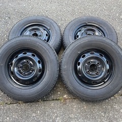 【中古】三菱純正鉄チンホイール　スタッドレス　145/80R12...