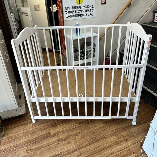 ▼値下げ▼ベビーベッド ベビー用品  ホワイト色  自社配送時代引き可※現金、クレジット、スマホ決済対応※【送料に設置込】