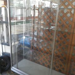 【配達可】 アルミフレーム ガラスショーケース 幅181 高さ183.5 5段 大型ショーケース ディスプレイケース