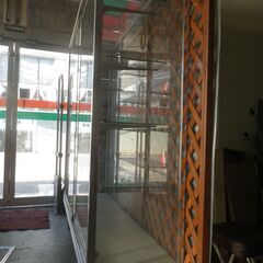 【配達可】 アルミフレーム ガラスショーケース 幅181 高さ183.5 5段 大型ショーケース ディスプレイケース