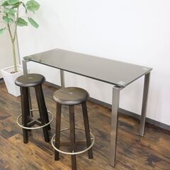 ≪J643ジ≫未使用/保管品 Cassina/カッシーナ ガラステーブル/ダイニングテーブル 1=2/ワンイコールツー? ガラス 2014年製? インテリア/家具
