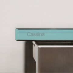 ≪J643ジ≫未使用/保管品 Cassina/カッシーナ ガラステーブル/ダイニングテーブル 1=2/ワンイコールツー? ガラス 2014年製? インテリア/家具