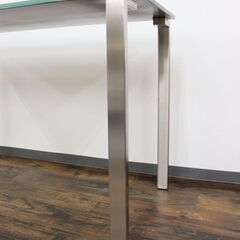 ≪J643ジ≫未使用/保管品 Cassina/カッシーナ ガラステーブル/ダイニングテーブル 1=2/ワンイコールツー? ガラス 2014年製? インテリア/家具