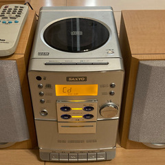 【ネット決済】カセットテープ+CDコンポ (リモコンつき) SANYO