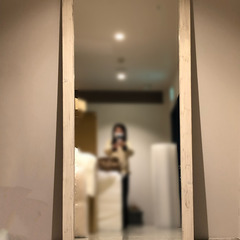 【ネット決済】鏡　ヴィンテージ　ホワイト