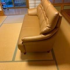 【ソファー　３人掛けレザー】追記致します