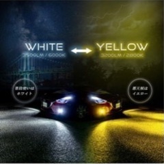 【新品】日本ライティング 【2色切り替え】 車用LEDヘッドライト 日本製 PSX26W 6000K ホワイト (3800lm) 2800K イエロー (3200lm) 車検対応