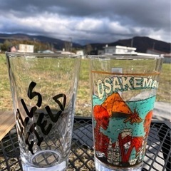 お酒マン　伊豆のぬし釣り　パイントグラス　２個セット　新品未使用