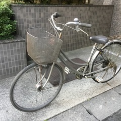 自転車26型 シマノ6段変速 シルバー