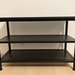 【IKEA】PINNIG ベンチ 靴収納付き79x52cm ブラック