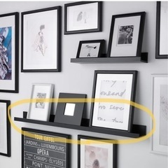 【新品未使用】IKEA  飾り棚, ブラック, 115 cm ウ...
