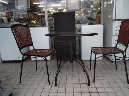 輸入家具激安処分  テラステーブル ガーデニング カフェ ロビー テーブル 椅子 ダイニングテーブル チェア