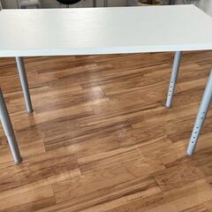 2台セット！ニトリのワークデスク/パソコンデスク　天板（ホワイト）✕脚（シルバー）