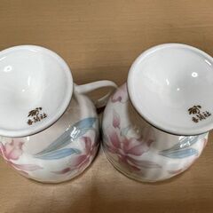 香蘭社 カトレア カップ＆ソーサー 2客セット ピンク 花 洋食器 陶磁器 コーヒーカップ ティーカップ ペアカップ ☆ 札幌市白石区 白石店 