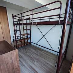 ニトリ階段付きロフトベッド（コンセント付の宮付き、高さ2段調整可能）直接引き取れる方限定