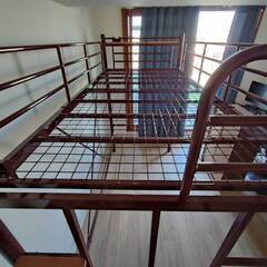 ニトリ階段付きロフトベッド（コンセント付の宮付き、高さ2段調整可能）直接引き取れる方限定