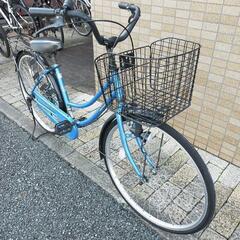 自転車　青色