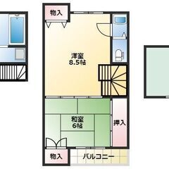 一戸建て？アパート？ロフト付きの個性的な家！