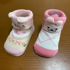 未使用 ベビーソックス ソックス 2種セット 女の子 8cm～10cm