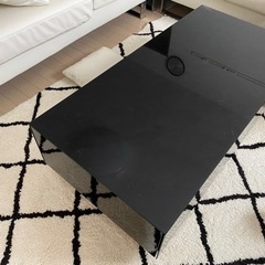 ガラス　センターテーブル　黒