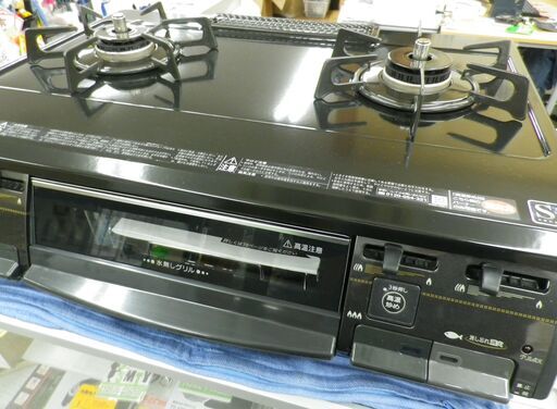 リンナイ 都市ガス用 ガステーブル 2012年製 RTS-M660CSX 右強火 水