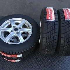 新品タイヤ+中古ホイール 165/70R14 GOODYEAR ICENAVI6 グッドイヤー アイスナビ6 スタッドレス 4本セット アクア ヴィッツ ポルテ等
