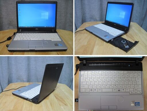 SSD換装済み！！富士通Ｂ5ノートP771/D/i5/2520M/2.50GHz/メモリ8G/中古品SSD120G/USB無線LAN子機　本体傷有り/訳あり内部スピーカー音が出ません、イヤホンはOKです。