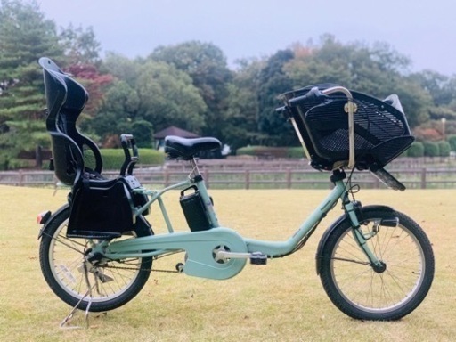 Ⅱ 4443 16アンペア　新品日本製タイヤ　子供乗せ電動自転車　3人乗り