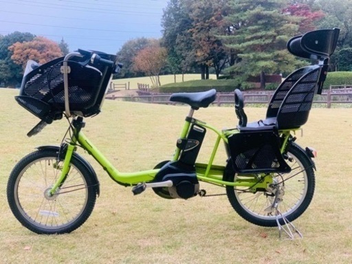 Ⅱ 4445 13.2アンペア　新品日本製タイヤ　子供乗せ電動自転車　3人乗り