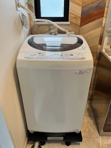 全自動 洗濯機 洗濯7kg 東芝　静音　AW-70DM(W) 風乾燥3kg