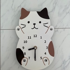 ネコの壁掛け時計【⠀決まりました   】