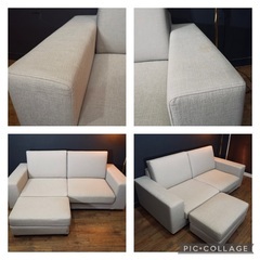 ☑️メル売約済　ケユカアコード極上15万オーダーソファー3人掛け＋オットマン