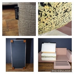 ☑️メル売約済　ケユカアコード極上15万オーダーソファー3人掛け＋オットマン