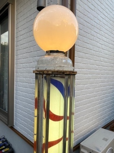 昭和レトロ  サインポール  理髪店  自立型 昭和レトロ サインポール 理髪店 自立型