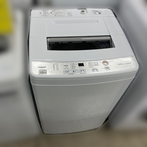 J1810 良品 ★6ヶ月保証付き★ 6kg洗濯機 AQUA アクア AQW-S60J 2021年製 動作確認、クリーニング済み