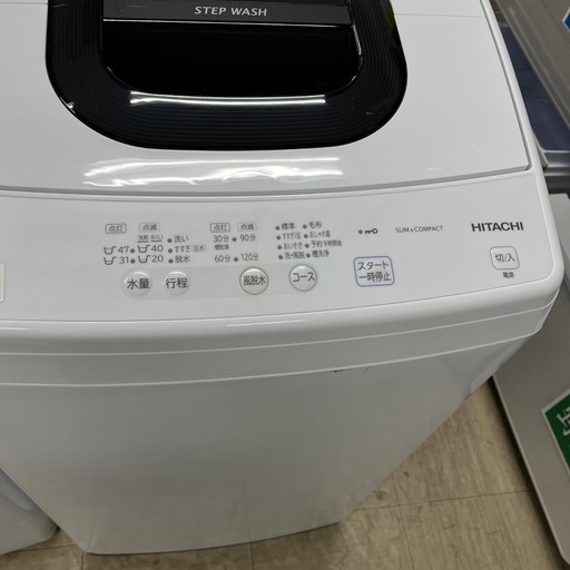 J1811 ★6ヶ月保証付★ 5kg洗濯機 日立 HITACHI NW-50G 2021年製 動作確認、クリーニング済み