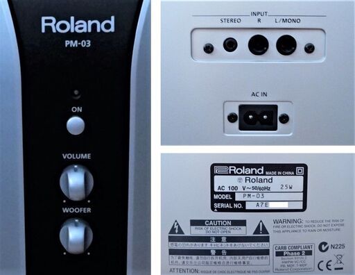 美品：Roland/ローランド PM-03 パーソナル・ドラム・モニター 【公式 