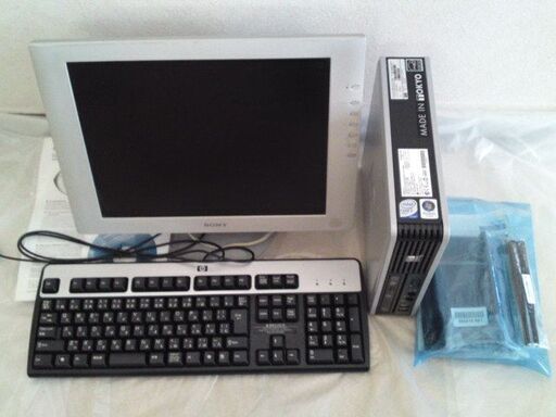 日本HP デスクトップPC ウルトラスリム HP Compaq Business Desktop dc7900US  win10稼働 (XP/Vistaも可)、無線LAN内蔵　薄さ66mmの筐体 ＋ SONY製モニター（完動品）