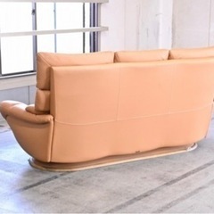 カリモク 「ZT68」3人掛けソファ 30万 本革