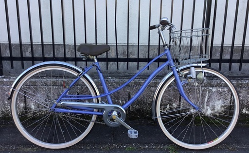 ＜整備・美品車＞ブリヂストン・26インチ自転車 色・パープル・洗車済でピカピカ♪不要自転車無料引取り有