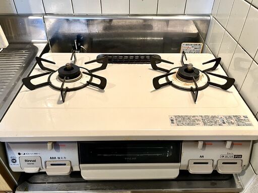 リンナイ ガステーブル 幅約60cm 片面焼グリル プッシュ点火 左強火力