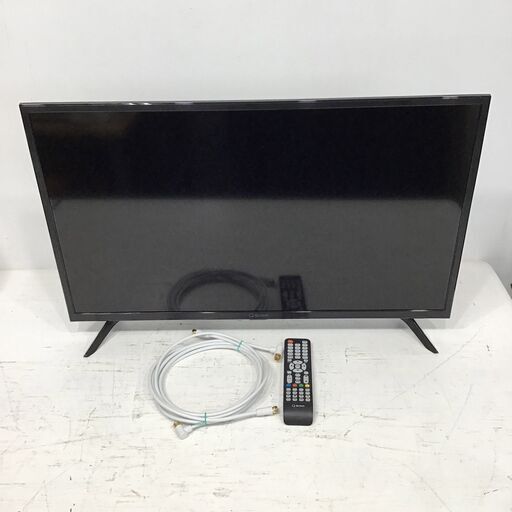 22R324 ジ6 美品 山善 Qriom キュリオム 32V型 ハイビジョン液晶テレビ QRT-32W2K 2019年製 リモコン付き 中古品