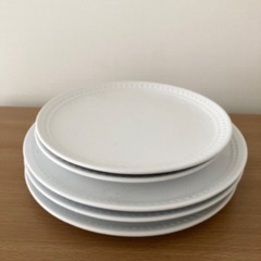 DAISO タンバリンプレート 5枚セット 皿 お皿 ホワイト