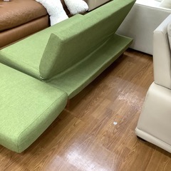 2人掛けアームレスソファー オットマン付き【トレファク 川越店】